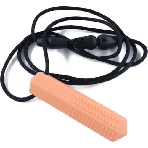 Silicone Teether Kids Chew Necklace Sensory Chewy Pendant Toys for Autism ADHD Dropship