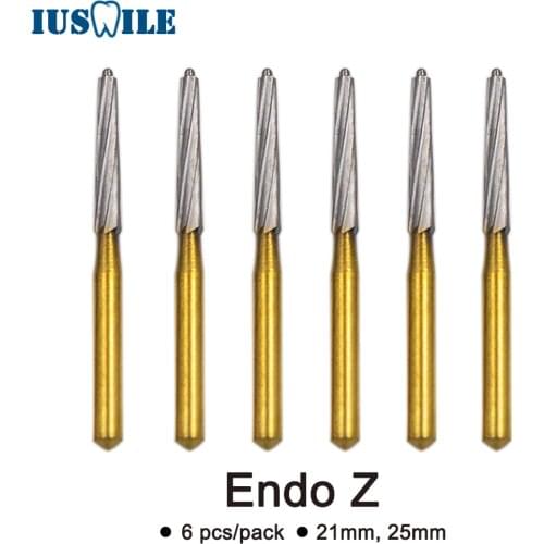 6 PCS Dental Drills Carbide Burs Tungsten Bone Cutters Endo Z Tooth Treatment Instrument