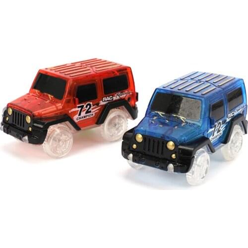 Magical Electronics LED Car Toys With Flashing Lights Model Track Car Educational Toys For Children Boys Birthday Party Gift