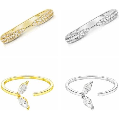 24k Gold-Plated/Silver Personalized Fashion Opening Ring Adjustable Finger Ring For Women Friends Punk Fine Jewelry Ring Anillos