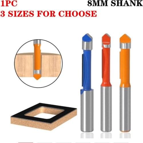 1PC 8mm Shank Panel Pilot Bit With Drill Point 10" Diameter Panel Pilot Trim Router Bit Retail& Wholesale