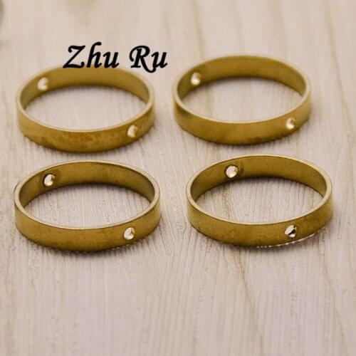10pcs/lot zhu ru copper 22mm Donuts swimming rings Keyrings shape Charm Pendants DIY Jewelry Accessories Fit Necklace Bracelet
