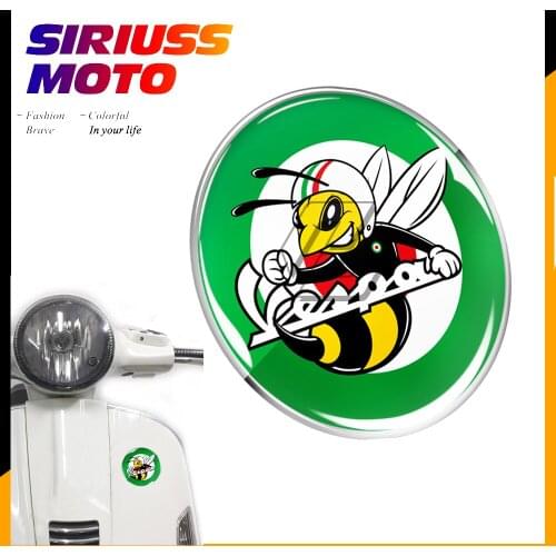 3D Round Motorcycle Decal Sticker Resin Italy Stickers Case for PIAGGIO VESPA GTS GTV LX LXV 125 250 300 Ie Super