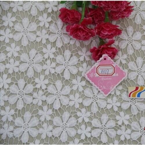 5Yards African Lace Fabric Hot Sell Mesh 2017 New Arrival Plain White Color African Cord Lace Guipure Lace Fabrics High Quality