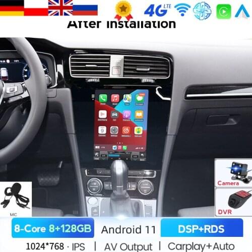For Volkswagen Golf 7 2012 - 2020 Tesla Style Screen Car Radio Multimedia Video Player Navigation GPS Android No 2din 2 Din RDS