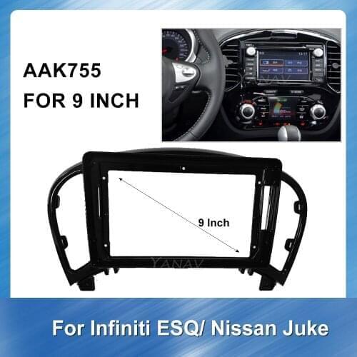 Car radio Video Frame For-Infiniti ESQ 2014 For-Nissan Juke 2011-2016 stereo receiver Adapter Plate Installation Fascia Panel