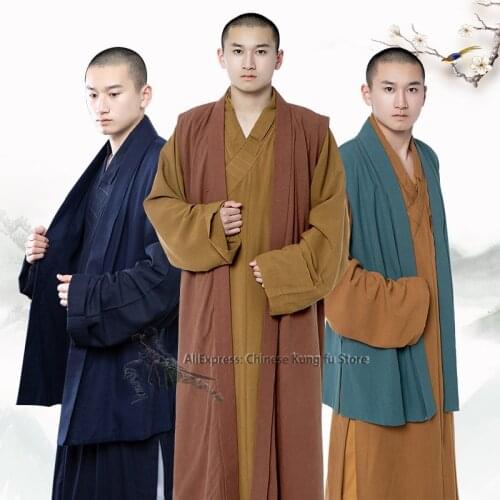 Shaolin Kung fu Buddhist Monk Vest Wushu Martial arts Tai chi Suit Wing Chun Jacket Unisex