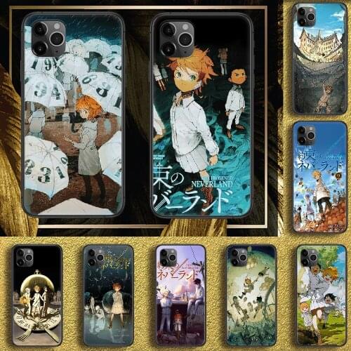 Anime The Promised Neverland Phone Case Cover Hull For iphone 5 5s se 2 6 6s 7 8 12 mini plus X XS XR 11 PRO MAX black pretty