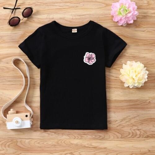 Kids Clothes Boys Cotton Casual Flower Print Short Sleeve Boys T-shirts Children Clothes Boys Clothes Kids Summer Clothes 4-Y