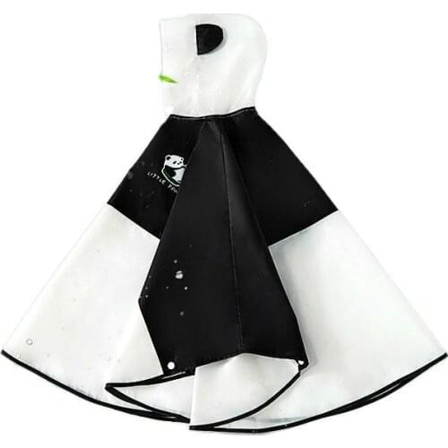 Cute Panda Kids Rain Coat Girls Waterproof Transparent Animal Poncho Rain Jacket Children Clear Rain Partner Capa De Chuva Gift
