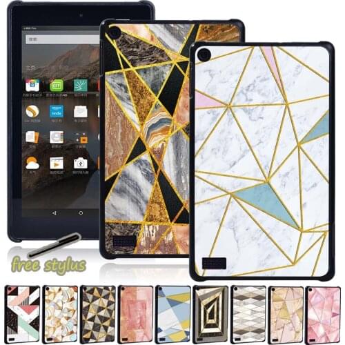 For Amazon Fire 7 (5th/7th/9th Gen)/Fire HD 8(2016/2017/2018)/Fire HD 10(2015/2017/2019) with Alexa Tablet Case + Free Stylus