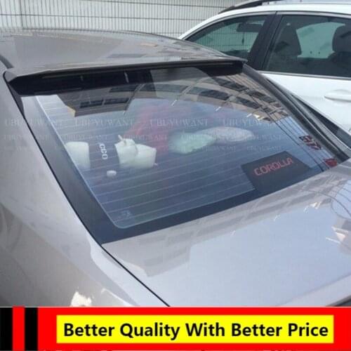 UBUYUWANT For 2014-2018 Corolla Rear Window Roof Spoiler ABS Material Primer Color Car Tail Wing Decoration