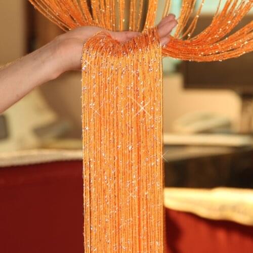 1M*2M Shiny Tassel Curtain Bling Flash Door String Line Curtains For Living Room Partition Home Decor Party Wedding Decoration