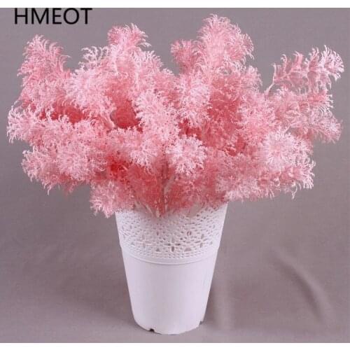 Artificial Mist Grass Fog Rime Flower Green Plants Wedding bouquet Accessories Christmas Home Decoration Photo Props Fake Flower