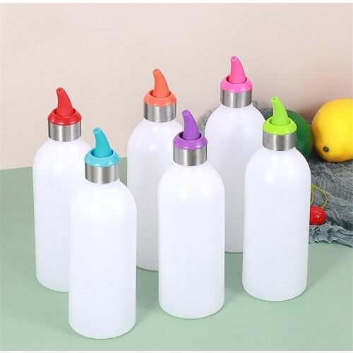 Kitchen Silicone Squeeze Bottle Condiment Dispenser Sauce Mayonnaise Squeeze Jar Vinegar Oil BBQ Condiment Ketchup Jam Bottle