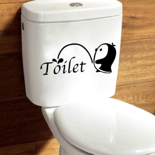 DIY Stickers Bathroom Wall Stickers Toilet Removable Wall Decals For Toilet Sticker Decorative Paste Art Cartoon Stickers
