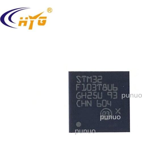 Original Authentic STM32F103T8U6 Encapsulation QFN36-PH 32-bit MCU 7 Timers Microcontroller 64/128K Flash Memory Single Chip ADC