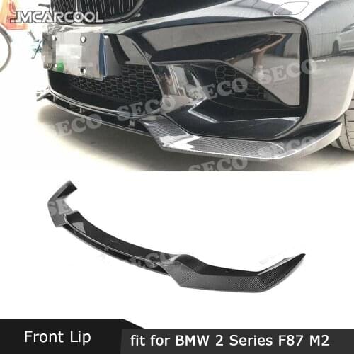 For BMW 2 Series F87 M2 2016-2019 Front Lip Spoiler Carbon fiber / FRP V Style Head Bumper Chin Shovel Car Tuning Parts