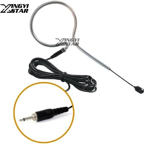 Single Earhook Wired Condenser Headset Microphone 3.5mm Screw Thread Connector Mic Mike For Wireless System Bodypack Transmitter