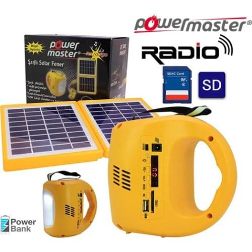 POWERMASTER SOLAR PANEL SEARCHLIGHT (RADIO DUAL PANELLİ)