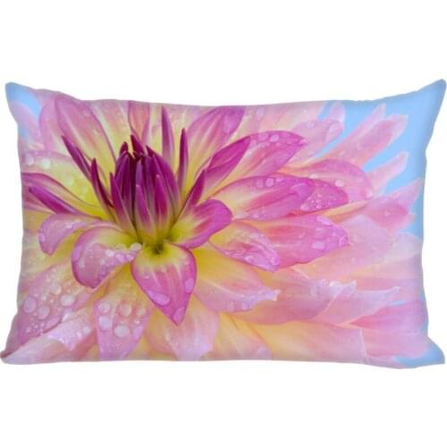 Rectangle Pillow Cases Hot Sale Best High Quality Dahlia Flower Pillow Cover Home Textiles Decorative Double Sided Pillowcase