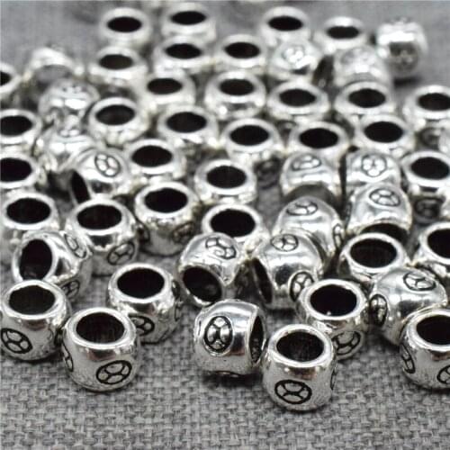 20 pieces of 925 Sterling Silver Tiny Seed Beads Spacer with Imprint for Bracelet Necklace