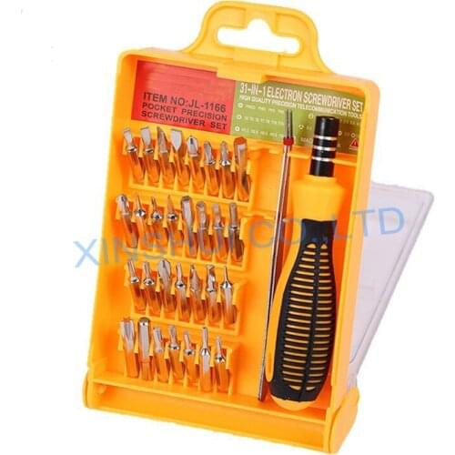 Ricco Di Yellow Carbon steel plastic PP Special 32 In 1 Tool Sets Portable Screwdriver