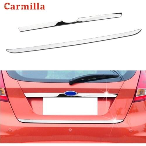 Rear Door Handle Trunk Cover Tailgate Trim Sticker for Ford Fiesta 2009 - 2017 Hatchback Chrome Molding Accent Styling Strip