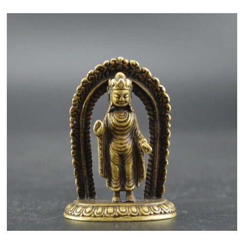 Collectable Chinese Brass Carved Tantric Buddha Exquisite Small Statues