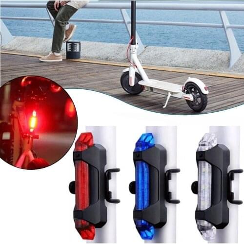 Scooter Warning Light Night Safety LED Flashlight Strip Lamp For Xiaomi Mijia M365 Electric Scooter Accessories Outdoor