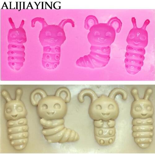 M1105 Insect baby shape fondant silicone mold baking for cake decorating tools used to easily create poured sugar