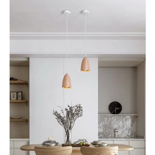 Nordic Ins Europe Wooden Bedside Lamp Simple Modern Creative Personality Restaurant Lamps Black Solid Wood Bar Small Light