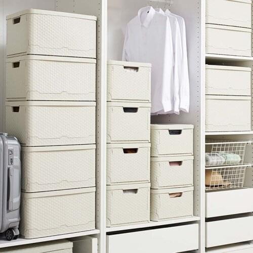 Yuan factory foldable storage box moisture-proof, dust-proof and waterproof plastic book box student home wardrobe clothing stor