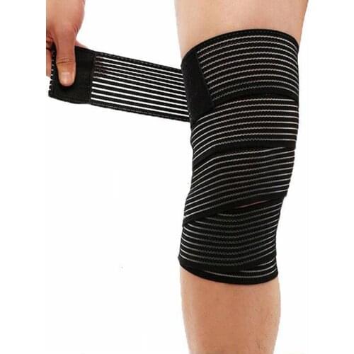 Sports Knee Pads Leg Stretch Wrap Bandages Basketball Football Running Gym Stretch Pressurized Protective Gear Knee Pads EK-New