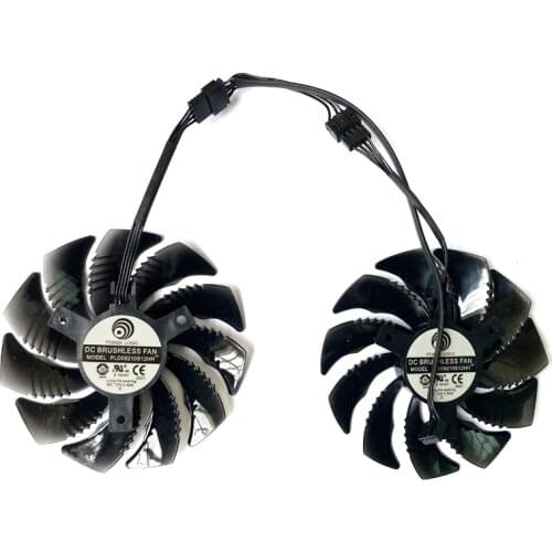NEW 2pcs 87mm For GIGABYTE GTX1050 Ti 1060 1070 Ti 1080 RX 470 480 570 580 Fan PLD09210S12HH Fan G1 Graphics Card Cooling Fan