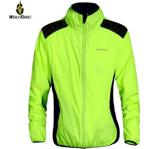 WOSAWE Mens Cycling Jackets Long Jersey Windproof Outdoor Sports Clothing MTB Bike Water Rain Resistant Wind Coat Ultralight