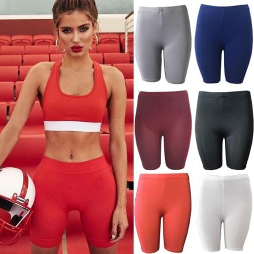 2019 Women Girl Stretchy Workout Shorts Sweatpants Running Gym Fitness Shorts Trousers High Waist Beach Casual Bodycon Shorts