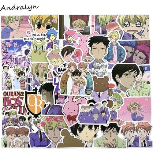 10/50pcs/Pack Ouran High School Host Club Anime Cartoon Stickers For Skateboard Luggage Laptop Motorcycle Guitar Toys Stickers