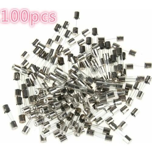 100 pcs 250V 5A Quick Blow Glass Fuse Fast Fuse Not Fuse Kit 5x20mm