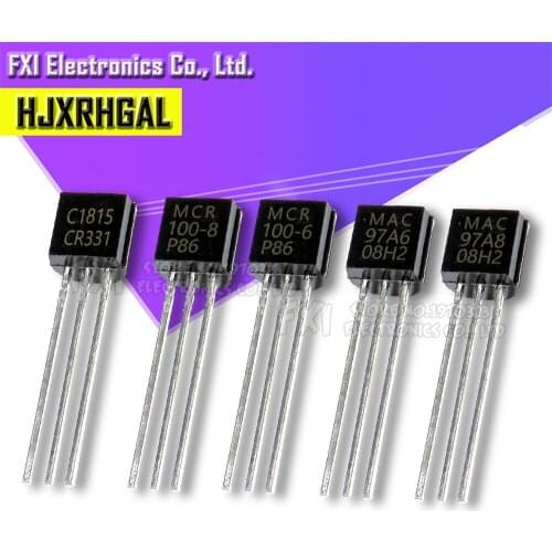 100pcs MAC97A8 MAC97A6 MCR100-6 MCR100-8 2SC1815 2SA1015 2SA733 2SC945 MCR100 97A8 97A6 C1815 A1015 A33 C945