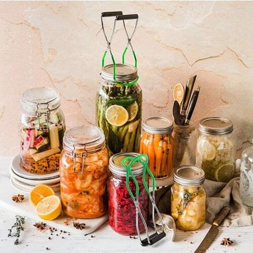 2 Pieces Stainless Steel Canning Jar Lifter Tongs and Canning Funnel for Wide-Mouth and Regular Jars Easy to Clean