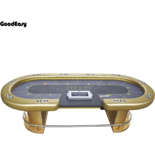 280*140cm Casino Table Poker Table Texas Hold'em Baccarat Square Tbale with 10 players 6 Colors Casino Accessories Customizable