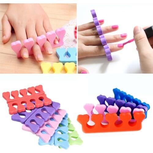 500-100Pcs Professional Toe Separator Finger Foot Nail Tools Soft Foam Sponge Manicure Pedicure Nail Polish Anti Touch Gel UV