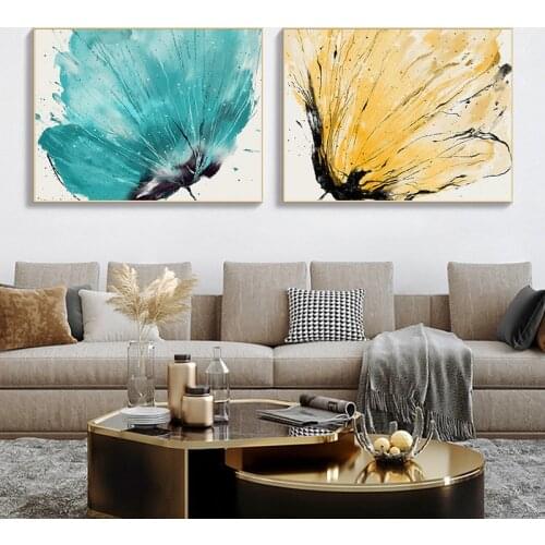 Abstract Colorful Flower Painting Poster Nordic Wall Art Canvas Print Home Decoration Modern Wall Floral Pictures for LivingRoom