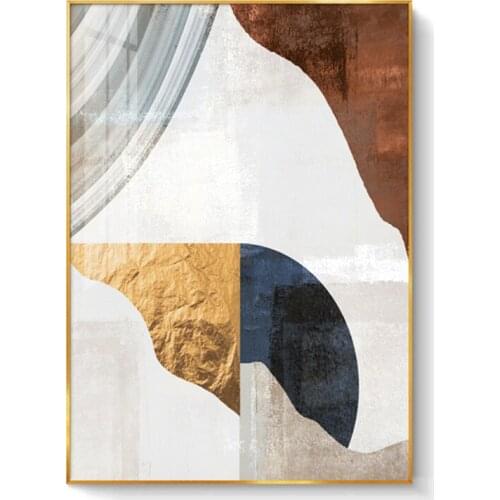 Abstract Golden Plant Leaves Pre-Printed 11CT Cross Stitch DIY Embroidery Patterns DMC Threads Handicraft Handmade Decor