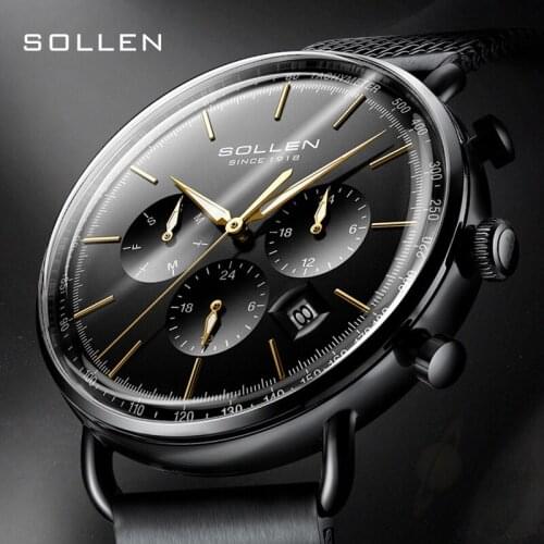 Mens Watch Mens Mesh Strap Quartz Watch Mens New Fashion Business Japanese Movement Watch Luminous Water Resistant Watch