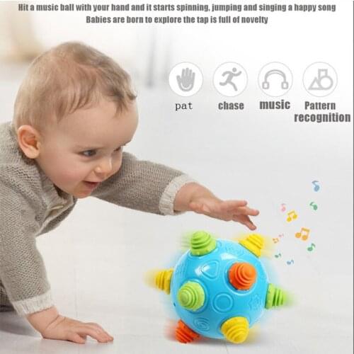 Baby Toys ABS Material Raise Toy Baby Sensory Toys Music Shake Dancing Balls for Toddlers Sensory Balls for Baby Kids Newborn