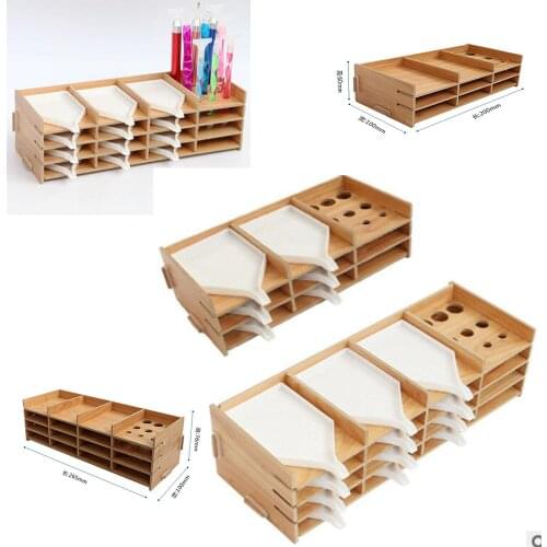 Dpsprue Diamond Painting Cross Stitch Wooden Tool Container Diamond Embroidery Tray Organizer Holder Accessory Mosaic Gift