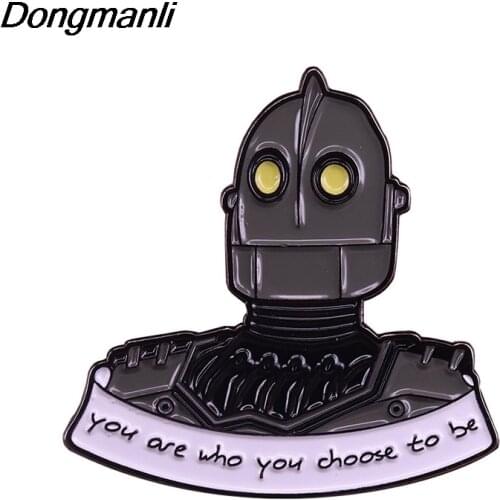 DZ97 The Iron Giant Enamel Pins Brooches for Women Fashion Lapel Backpack Bags Badge Gifts Movie Jewelry