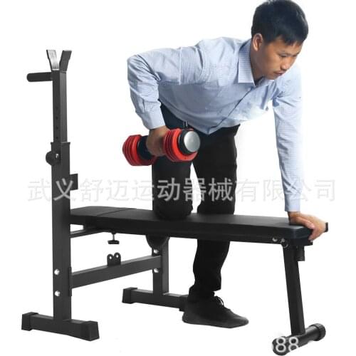 Weightlifting Bed Multi-role Barbell Bench Press Bed Frame Folding Bracket Weight Bench
